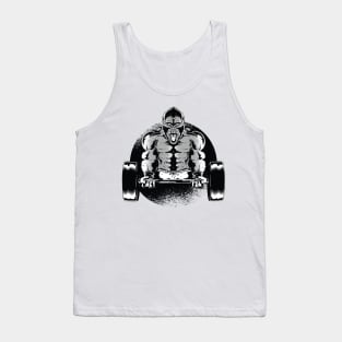 sports gorilla workout gym sticker and t-shirt Tank Top